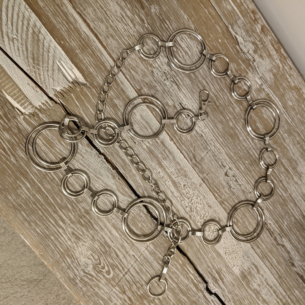 Silver Open Circle Link Belt